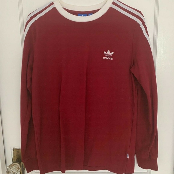 burgundy adidas long sleeve